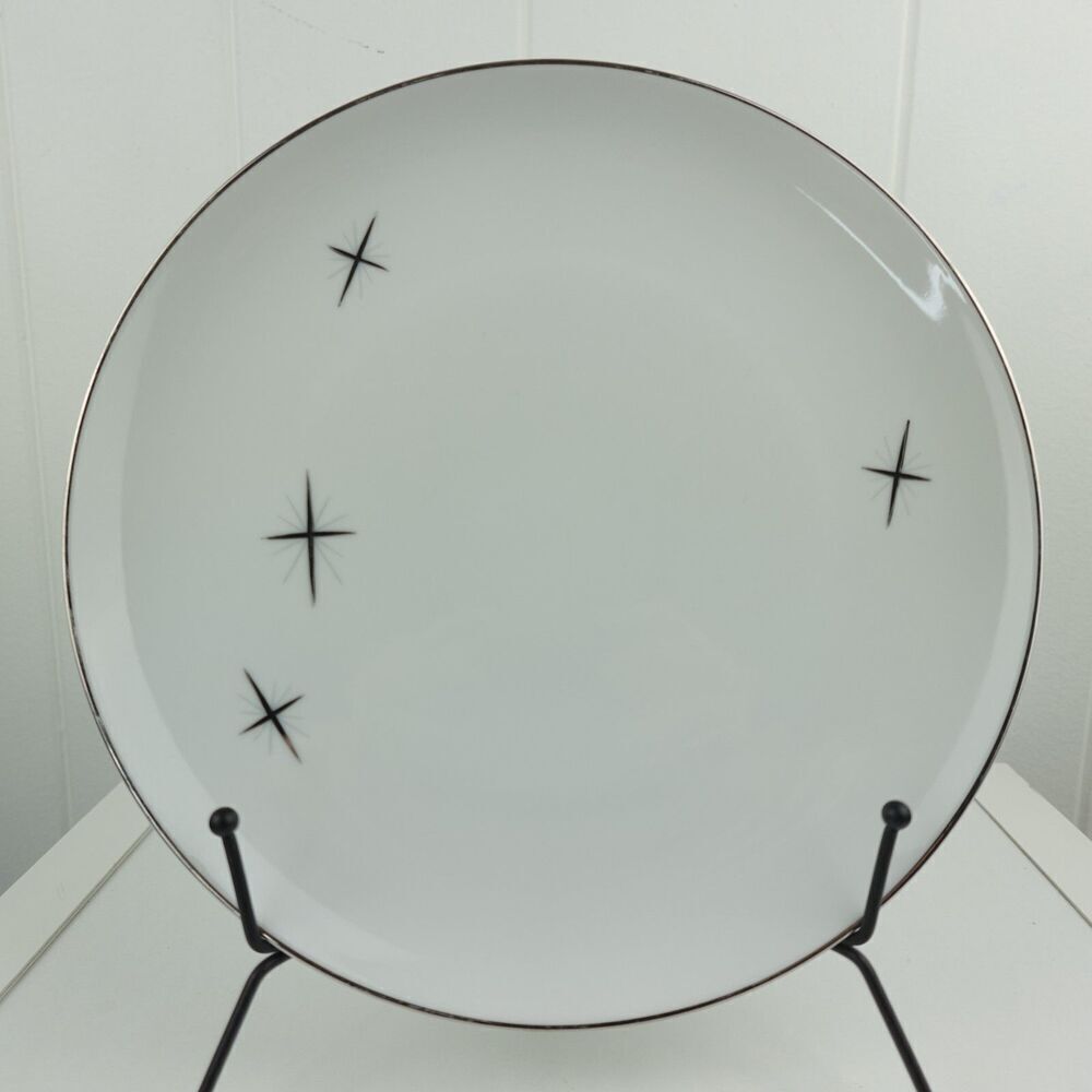 Fukagawa Arita Hand Painted Dinner Plate Cross Star Design